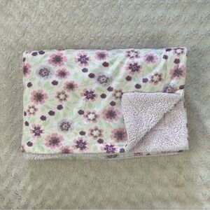 RUNT 1478 Pink Purple Floral Baby Blanket Flowers Green White Security Lovey